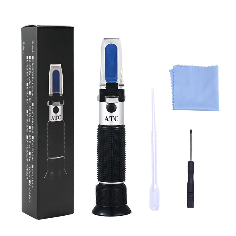 New Portable 3 In 1 Hand Held Grape & Alcohol Wine Refractometer (Brix, Baume and W25V/V Scales)