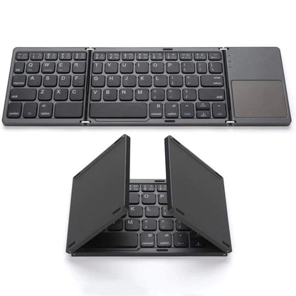 New Portable Mini Three Folding Bluetooth Keyboard Wireless Foldable Touchpad Keypad for IOS Android Windows ipad Tablet - PST PS Tradings