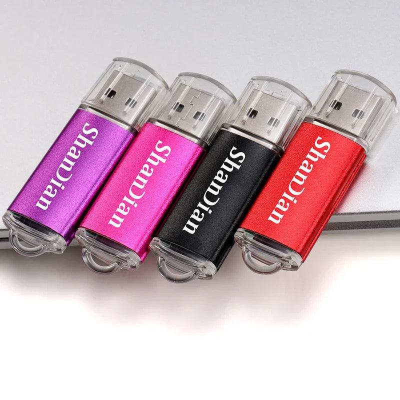 New Portable USB Flash Drives Free Custom Logo Metal Pen Drive With Key Chain Memory Stick 64GB/32GB/16GB/8GB/4GB Pendrive U Di - PST PS Tradings