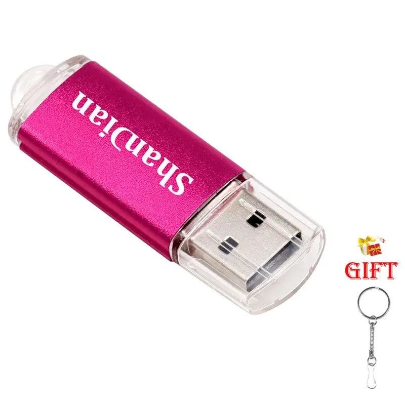 New Portable USB Flash Drives Free Custom Logo Metal Pen Drive With Key Chain Memory Stick 64GB/32GB/16GB/8GB/4GB Pendrive U Di - PST PS Tradings