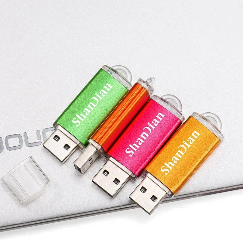 New Portable USB Flash Drives Free Custom Logo Metal Pen Drive With Key Chain Memory Stick 64GB/32GB/16GB/8GB/4GB Pendrive U Di - PST PS Tradings