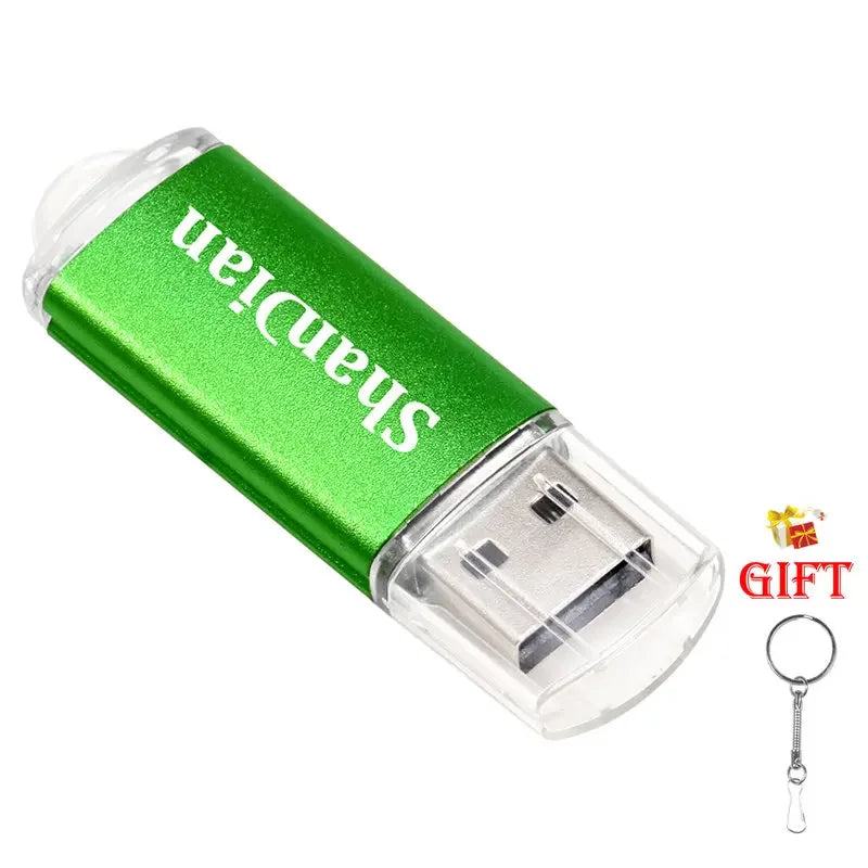 New Portable USB Flash Drives Free Custom Logo Metal Pen Drive With Key Chain Memory Stick 64GB/32GB/16GB/8GB/4GB Pendrive U Di - PST PS Tradings