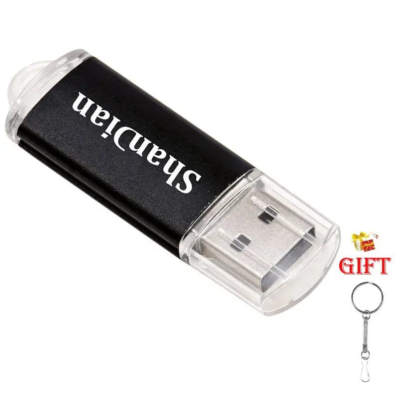 New Portable USB Flash Drives Free Custom Logo Metal Pen Drive With Key Chain Memory Stick 64GB/32GB/16GB/8GB/4GB Pendrive U Di - PST PS Tradings