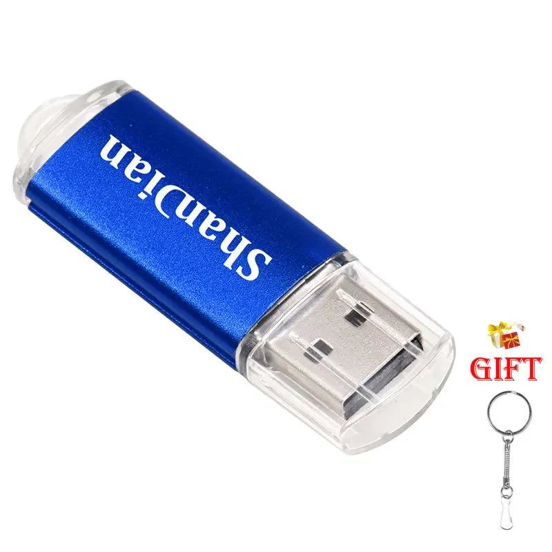 New Portable USB Flash Drives Free Custom Logo Metal Pen Drive With Key Chain Memory Stick 64GB/32GB/16GB/8GB/4GB Pendrive U Di - PST PS Tradings