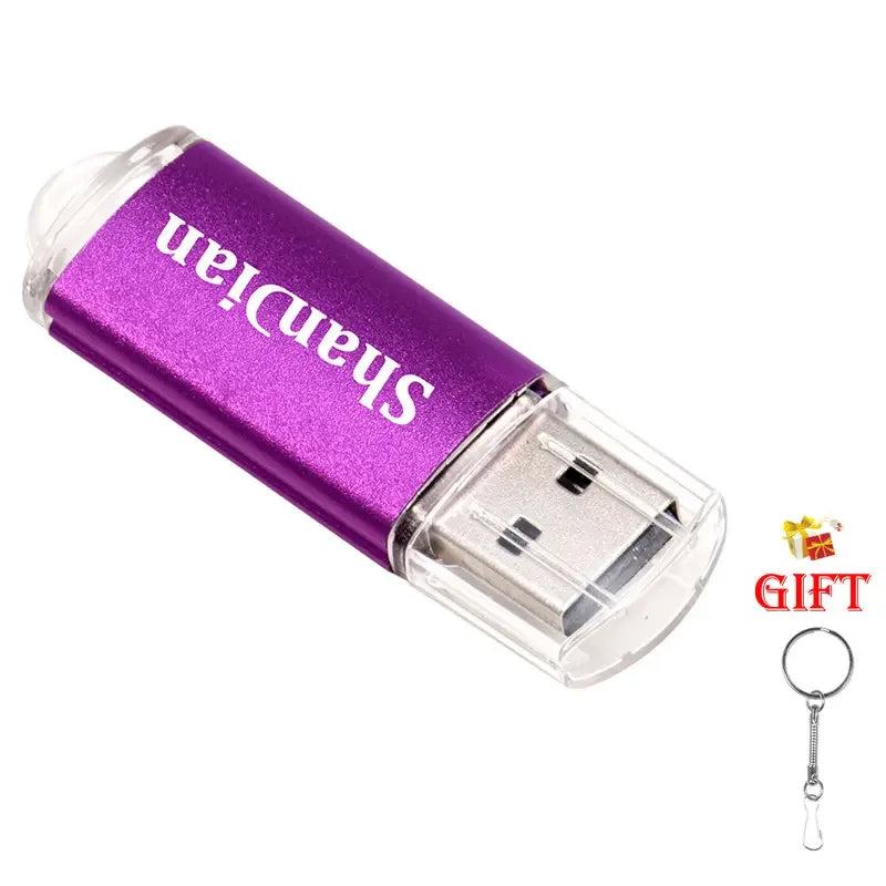 New Portable USB Flash Drives Free Custom Logo Metal Pen Drive With Key Chain Memory Stick 64GB/32GB/16GB/8GB/4GB Pendrive U Di - PST PS Tradings