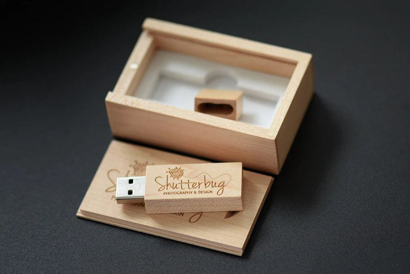 New Wooden Creative USB Flash Drive 64GB Free Custom Logo Pendrive 32GB Photography Memory Stick 16GB U Disk Wedding Gift 8GB