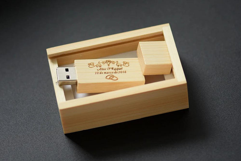 New Wooden Creative USB Flash Drive 64GB Free Custom Logo Pendrive 32GB Photography Memory Stick 16GB U Disk Wedding Gift 8GB