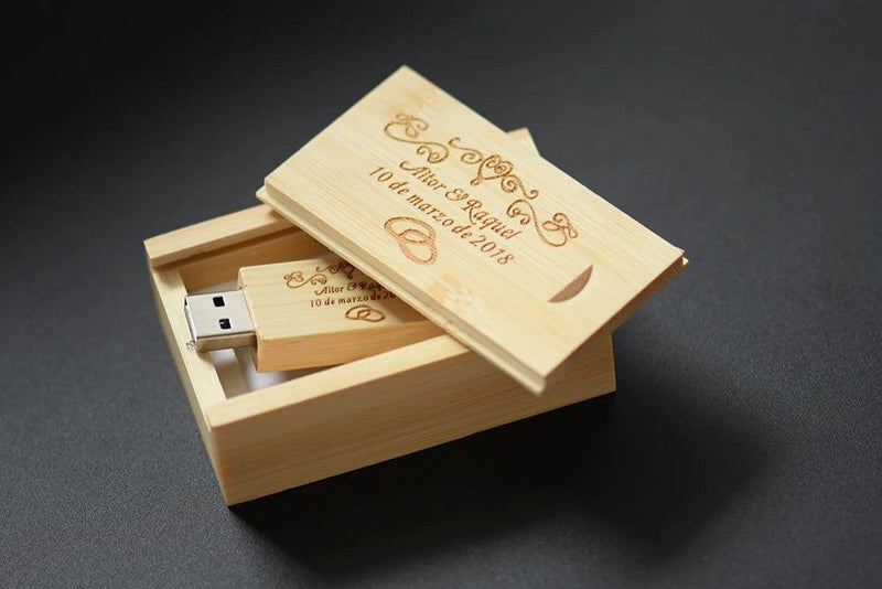 New Wooden Creative USB Flash Drive 64GB Free Custom Logo Pendrive 32GB Photography Memory Stick 16GB U Disk Wedding Gift 8GB