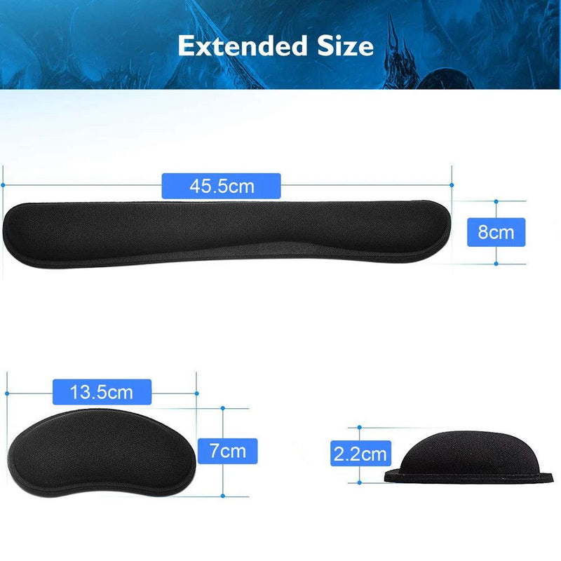 New Wrist Rest Mouse Pad Memory Foam Superfine Fibre Wrist Rest Pad Ergonomic Mousepad for Typist Office Gaming PC Laptop - PST PS Tradings