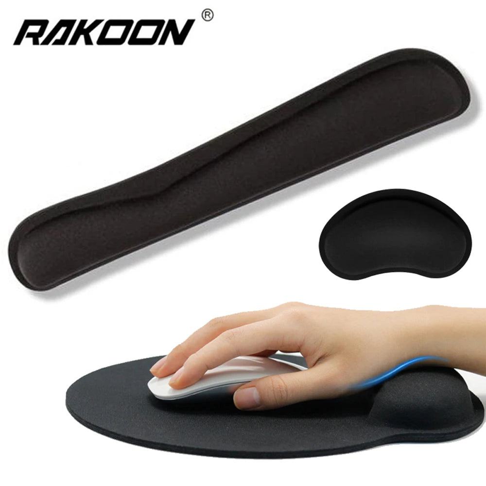 New Wrist Rest Mouse Pad Memory Foam Superfine Fibre Wrist Rest Pad Ergonomic Mousepad for Typist Office Gaming PC Laptop - PST PS Tradings