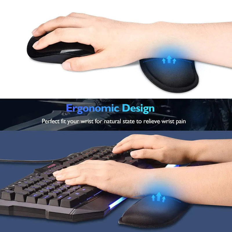 New Wrist Rest Mouse Pad with Non-Slip Base Wrist Rest Pad Ergonomic Mousepad for Typist Office Gaming PC Laptop - PST PS Tradings