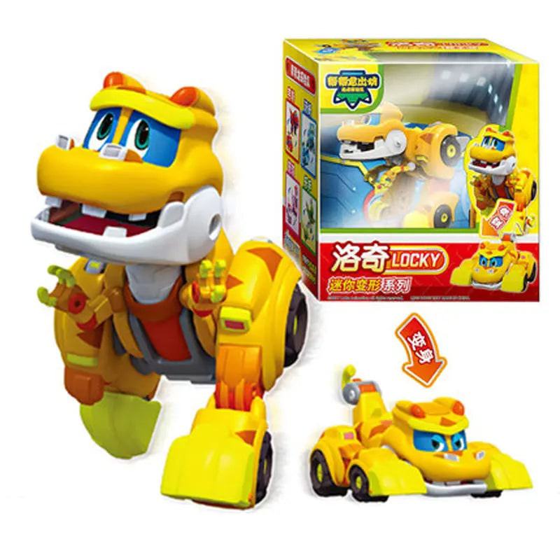 Newest ABS Min Deformation Gogo Dino Explorers REX Transformation Car Airplane Motorboat Crane Gogo Dinosaur Explorers toys