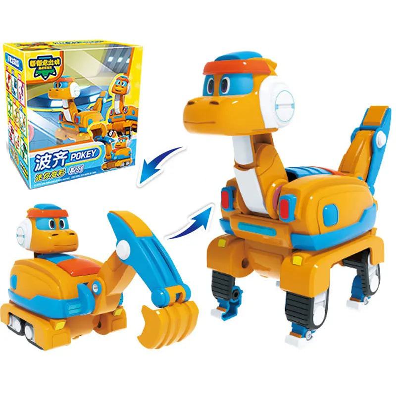 Newest ABS Min Deformation Gogo Dino Explorers REX Transformation Car Airplane Motorboat Crane Gogo Dinosaur Explorers toys