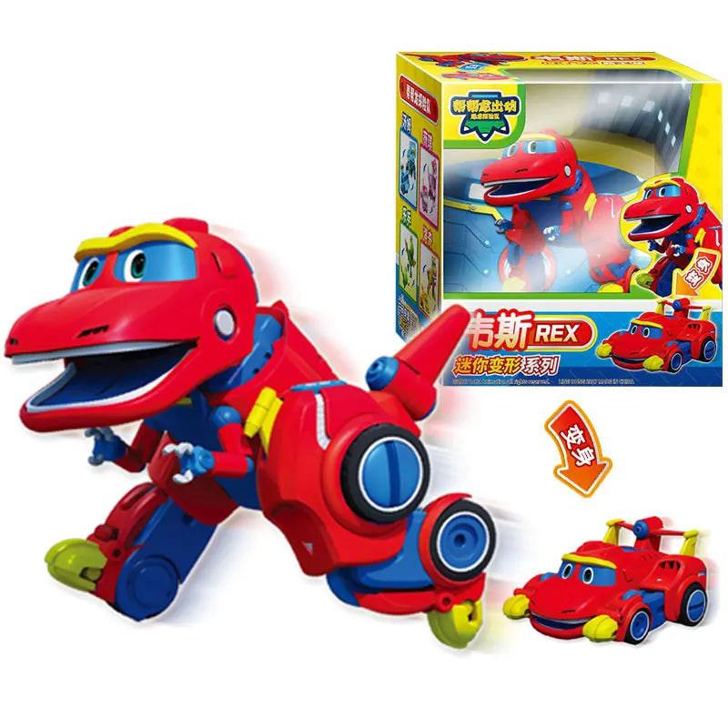 Newest ABS Min Deformation Gogo Dino Explorers REX Transformation Car Airplane Motorboat Crane Gogo Dinosaur Explorers toys