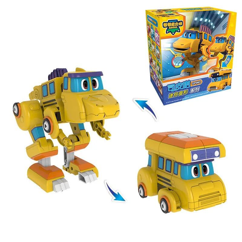 Newest ABS Min Deformation Gogo Dino Explorers REX Transformation Car Airplane Motorboat Crane Gogo Dinosaur Explorers toys