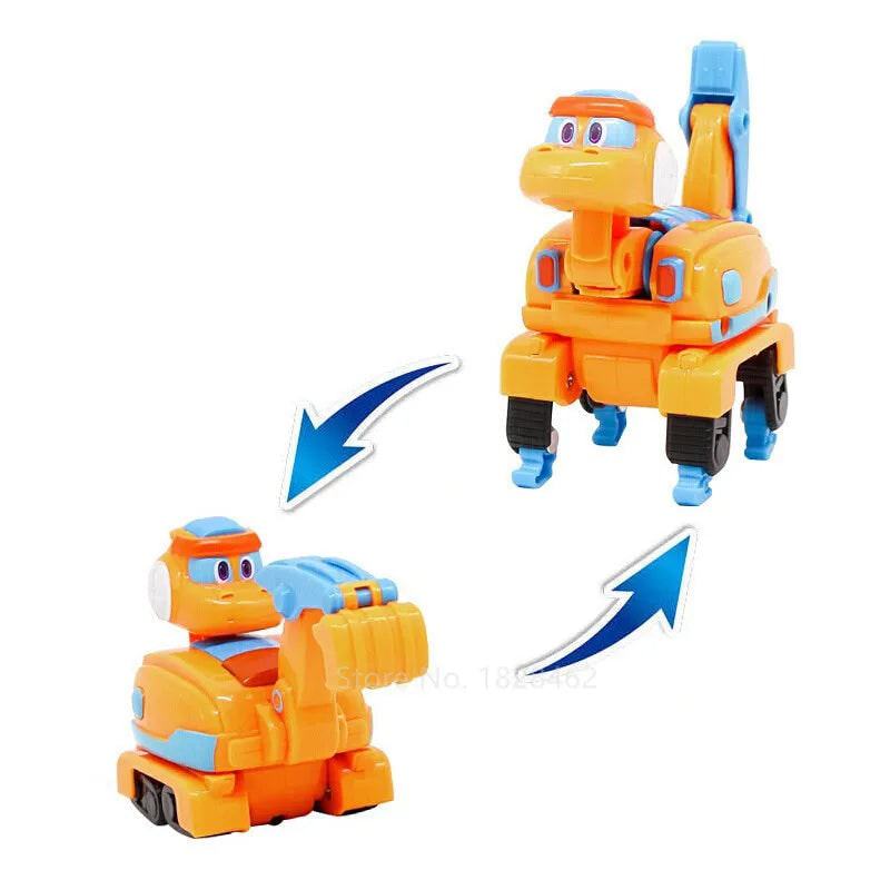 Newest Min Gogo Dino ABS Deformation Car/Airplane Action Figures REX/PING/VIKI/TOMO Transformation Dinosaur toys for Kids Gift