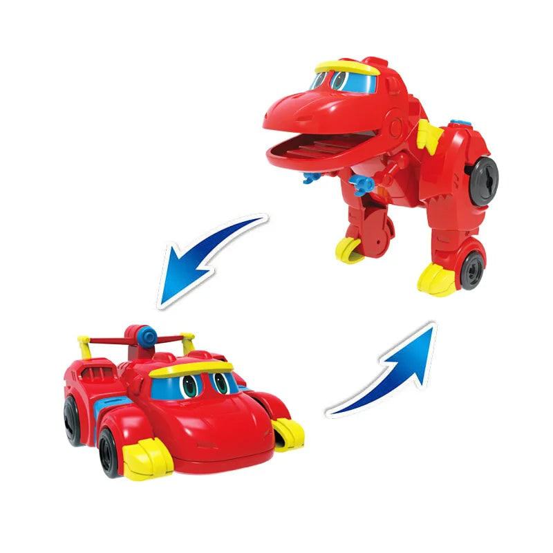 Newest Min Gogo Dino ABS Deformation Car/Airplane Action Figures REX/PING/VIKI/TOMO Transformation Dinosaur toys for Kids Gift