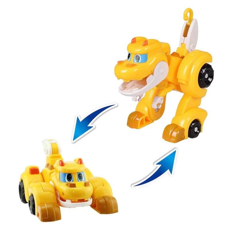 Newest Min Gogo Dino ABS Deformation Car/Airplane Action Figures REX/PING/VIKI/TOMO Transformation Dinosaur toys for Kids Gift