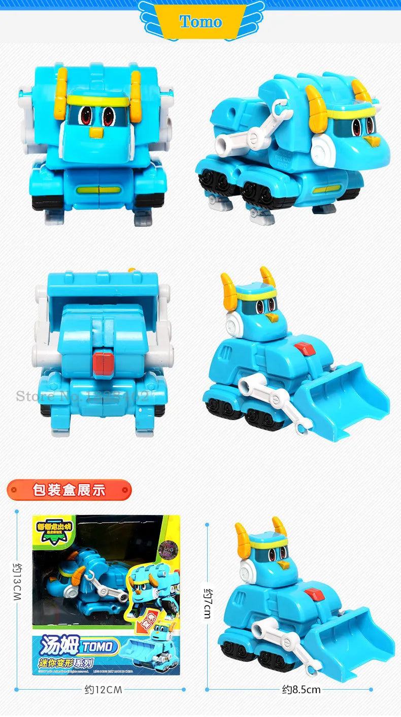 Newest Min Gogo Dino ABS Deformation Car/Airplane Action Figures REX/PING/VIKI/TOMO Transformation Dinosaur toys for Kids Gift