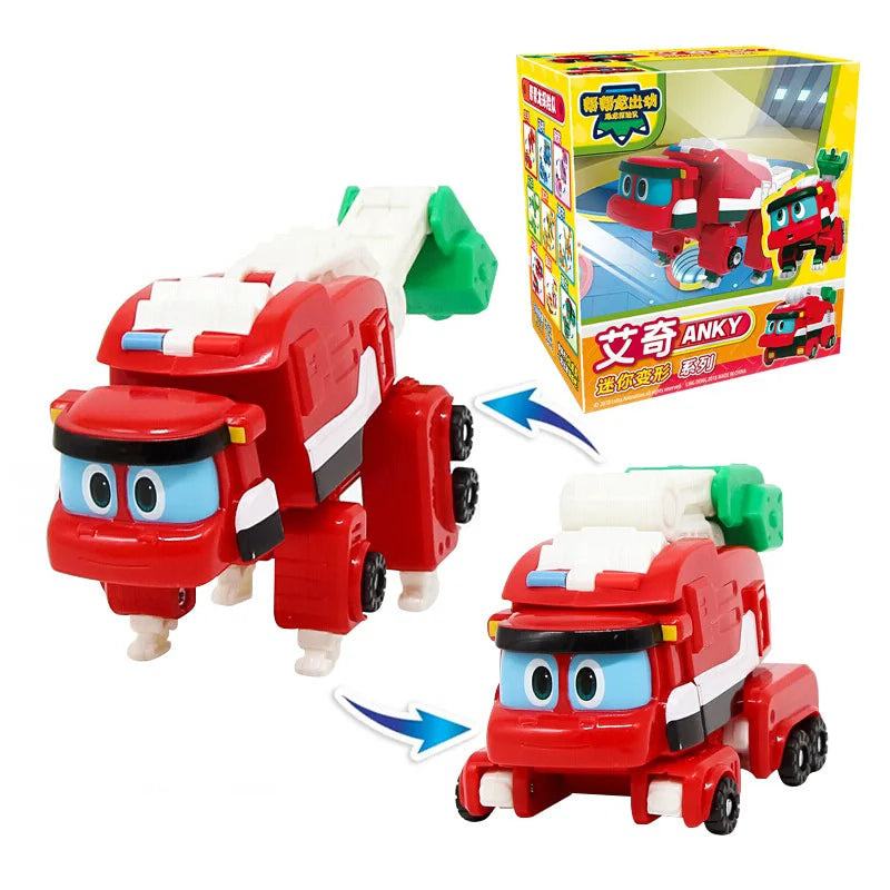 Newest Min Gogo Dino ABS Deformation Car/Airplane Action Figures REX/PING/VIKI/TOMO Transformation Dinosaur toys for Kids Gift