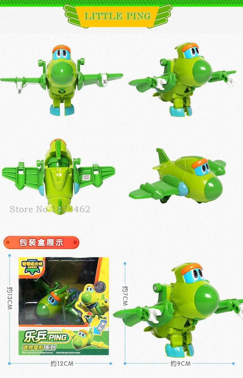 Newest Min Gogo Dino ABS Deformation Car/Airplane Action Figures REX/PING/VIKI/TOMO Transformation Dinosaur toys for Kids Gift