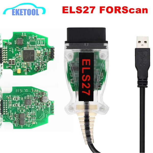 Newest V2.3.8 ELS27 FORScan Green PCB PIC24HJ128GP+FTDI Mircochip Multi-Language Works ELM327&J2534 Pss-Thru For Mazda - PST PS Tradings