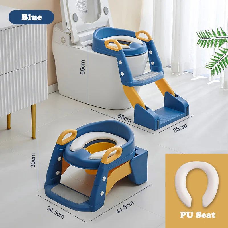 Newly Upgraded Portable Toilet Seat Children's Pot Foldable Potty Training Seat Step Stool Portable Potty Child Pot Bebe Toilett - PST PS Tradings