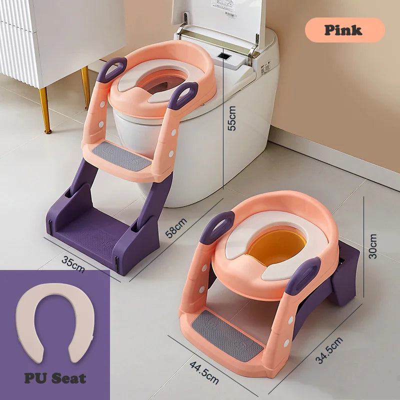 Newly Upgraded Portable Toilet Seat Children's Pot Foldable Potty Training Seat Step Stool Portable Potty Child Pot Bebe Toilett - PST PS Tradings