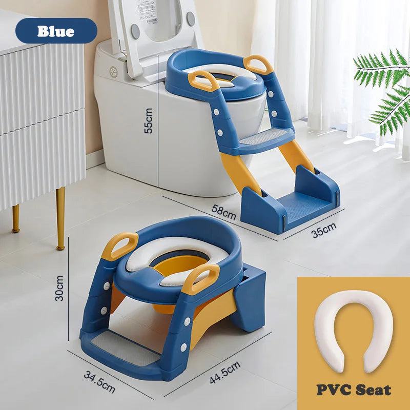 Newly Upgraded Portable Toilet Seat Children's Pot Foldable Potty Training Seat Step Stool Portable Potty Child Pot Bebe Toilett - PST PS Tradings