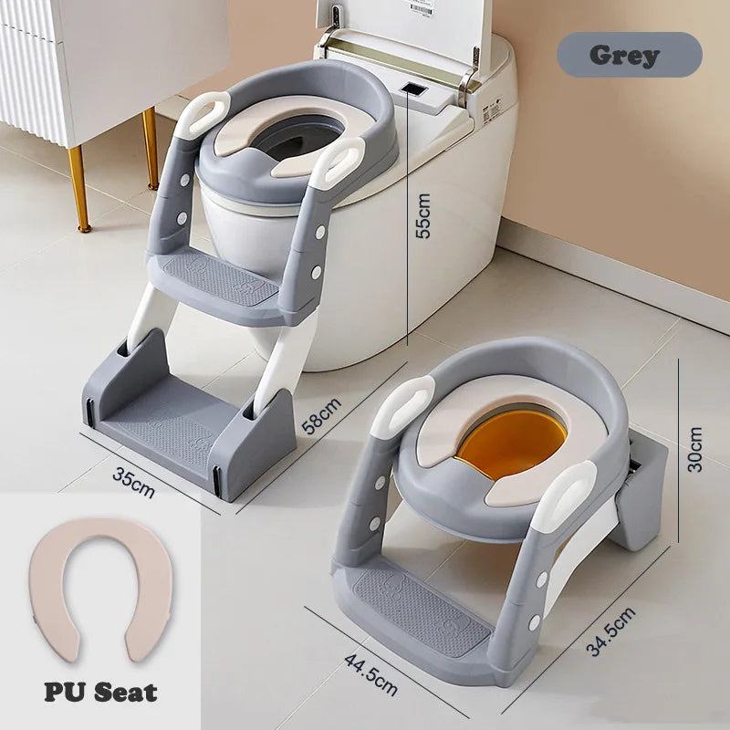 Newly Upgraded Portable Toilet Seat Children's Pot Foldable Potty Training Seat Step Stool Portable Potty Child Pot Bebe Toilett - PST PS Tradings