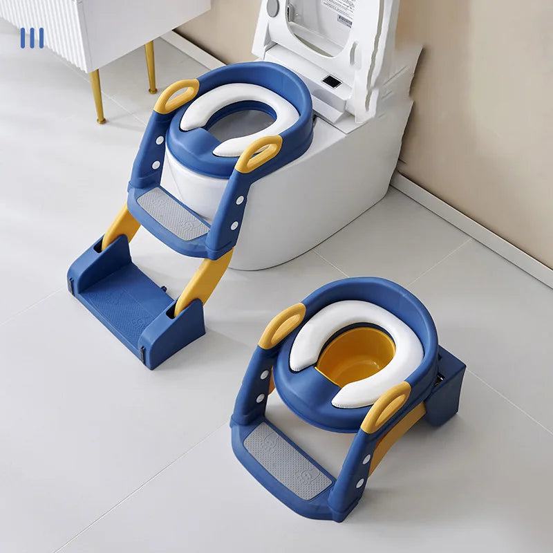 Newly Upgraded Portable Toilet Seat Children's Pot Foldable Potty Training Seat Step Stool Portable Potty Child Pot Bebe Toilett - PST PS Tradings