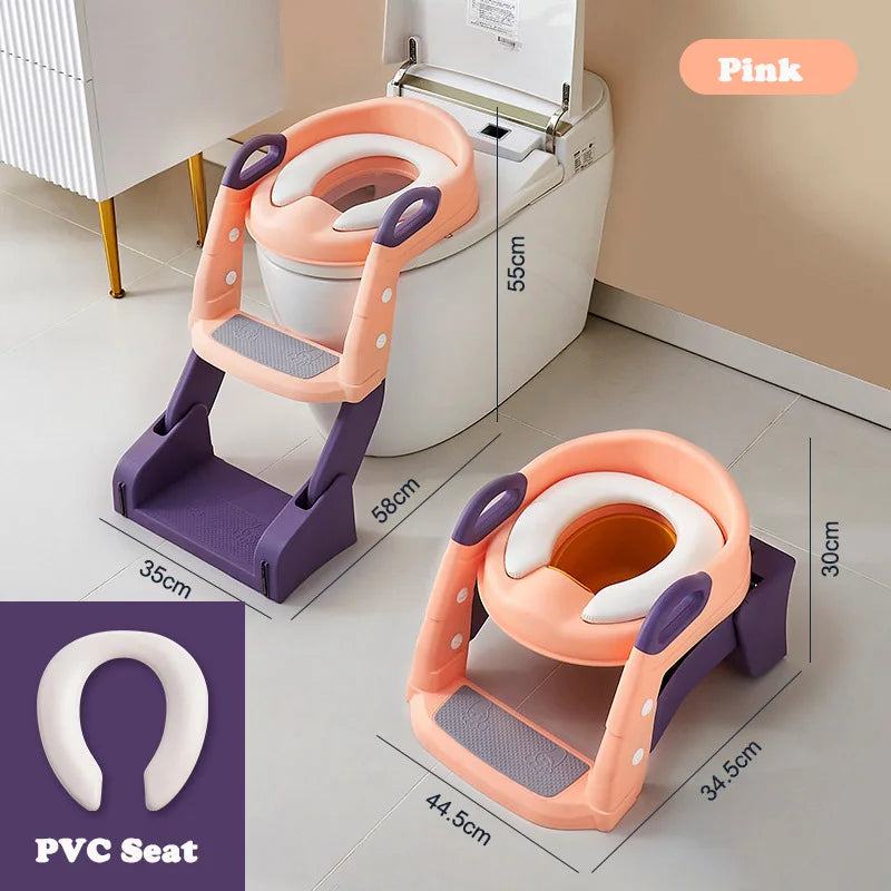 Newly Upgraded Portable Toilet Seat Children's Pot Foldable Potty Training Seat Step Stool Portable Potty Child Pot Bebe Toilett - PST PS Tradings