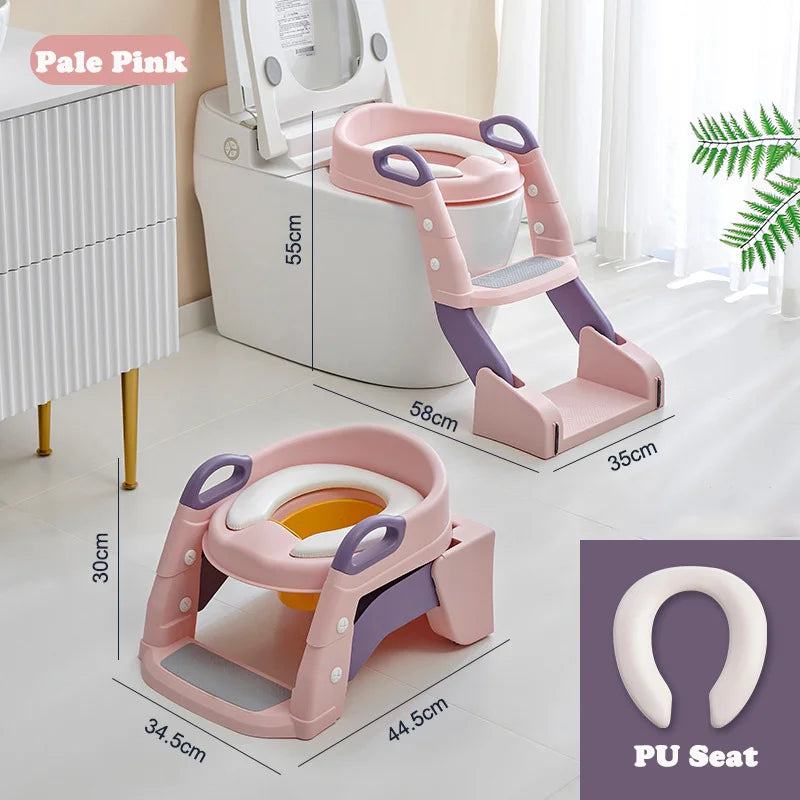 Newly Upgraded Portable Toilet Seat Children's Pot Foldable Potty Training Seat Step Stool Portable Potty Child Pot Bebe Toilett - PST PS Tradings