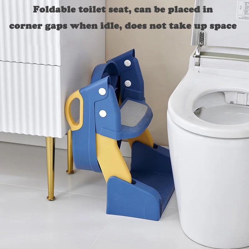 Newly Upgraded Portable Toilet Seat Children's Pot Foldable Potty Training Seat Step Stool Portable Potty Child Pot Bebe Toilett - PST PS Tradings