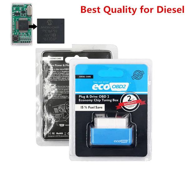 Nitro OBD2 EcoOBD2 Double ECU Chip Tuning Box NitroOBD2 Eco OBD2 For Benzine Diesel Car 15%Fuel Save More Power Torque Free Ship - PST PS Tradings