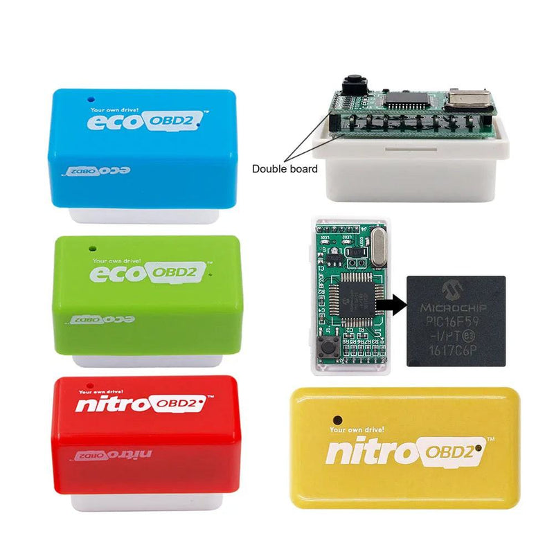 Nitro OBD2 EcoOBD2 Double ECU Chip Tuning Box NitroOBD2 Eco OBD2 For Benzine Diesel Car 15%Fuel Save More Power Torque Free Ship - PST PS Tradings