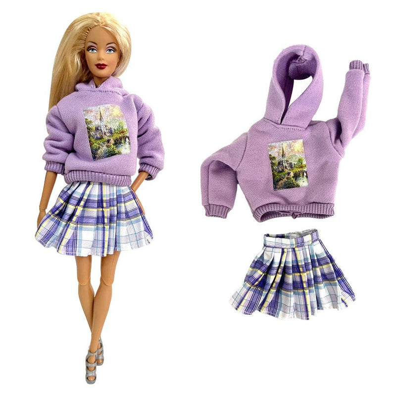 NK 1 Pcs Fashion Doll Dress  For Barbie Clothes Doll Accessories Outfit Casual Wear Shirt Party Dress  DIY Dollhouse Toys JJ - PST PS Tradings