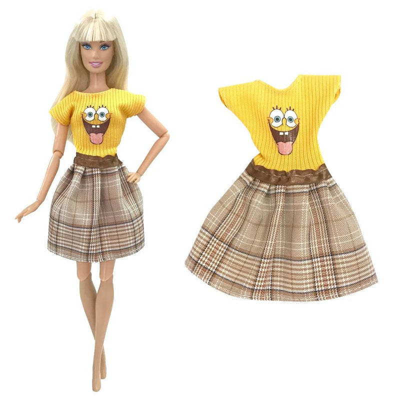 NK 1 Pcs Fashion Doll Dress  For Barbie Clothes Doll Accessories Outfit Casual Wear Shirt Party Dress  DIY Dollhouse Toys JJ - PST PS Tradings