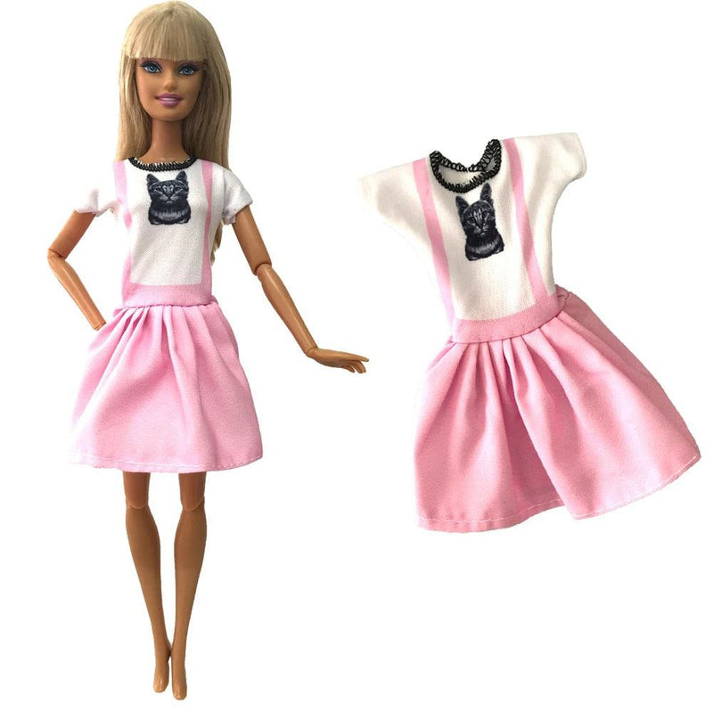 NK 1 Pcs Fashion Doll Dress  For Barbie Clothes Doll Accessories Outfit Casual Wear Shirt Party Dress  DIY Dollhouse Toys JJ - PST PS Tradings