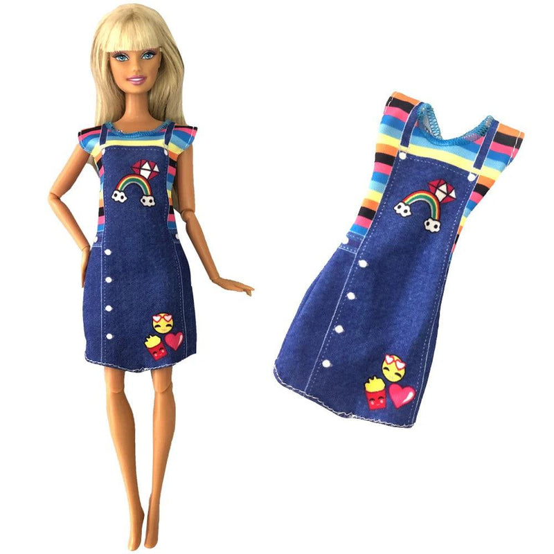 NK 1 Pcs Fashion Doll Dress  For Barbie Clothes Doll Accessories Outfit Casual Wear Shirt Party Dress  DIY Dollhouse Toys JJ - PST PS Tradings