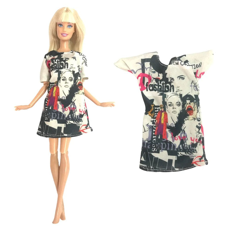 NK 1 Pcs Fashion Doll Dress  For Barbie Clothes Doll Accessories Outfit Casual Wear Shirt Party Dress  DIY Dollhouse Toys JJ - PST PS Tradings