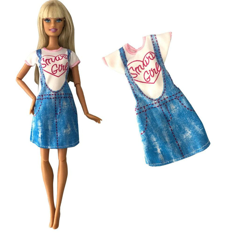 NK 1 Pcs Fashion Doll Dress  For Barbie Clothes Doll Accessories Outfit Casual Wear Shirt Party Dress  DIY Dollhouse Toys JJ - PST PS Tradings