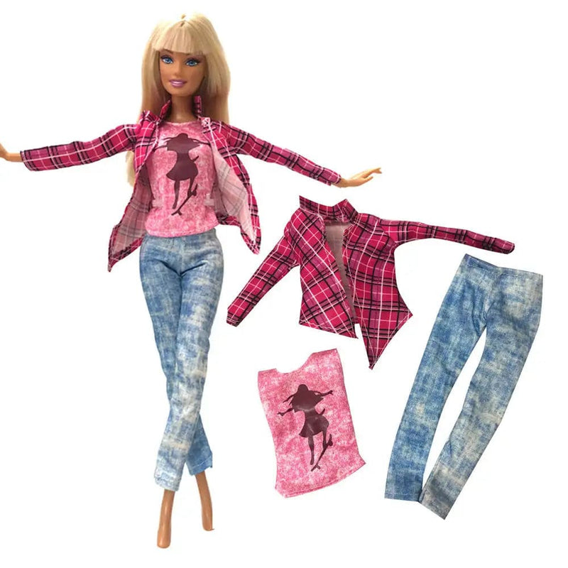 NK 1 Pcs Fashion Doll Dress  For Barbie Clothes Doll Accessories Outfit Casual Wear Shirt Party Dress  DIY Dollhouse Toys JJ - PST PS Tradings