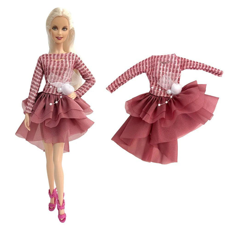 NK 1 Pcs Fashion Doll Dress  For Barbie Clothes Doll Accessories Outfit Casual Wear Shirt Party Dress  DIY Dollhouse Toys JJ - PST PS Tradings