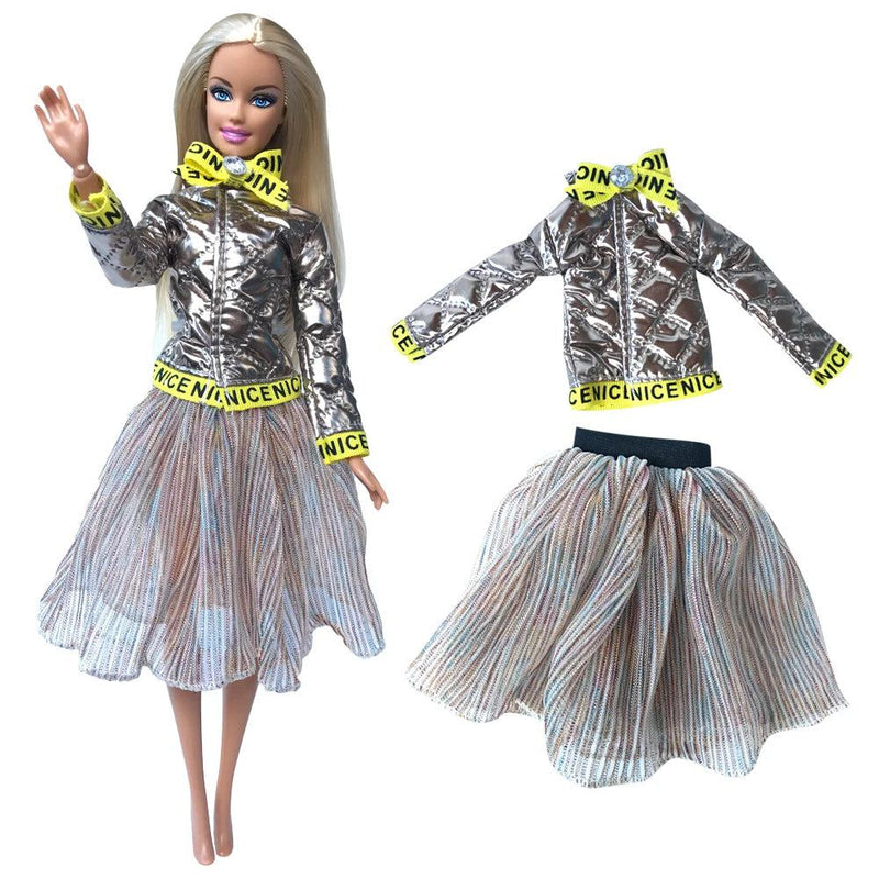 NK 1 Pcs Fashion Doll Dress  For Barbie Clothes Doll Accessories Outfit Casual Wear Shirt Party Dress  DIY Dollhouse Toys JJ - PST PS Tradings