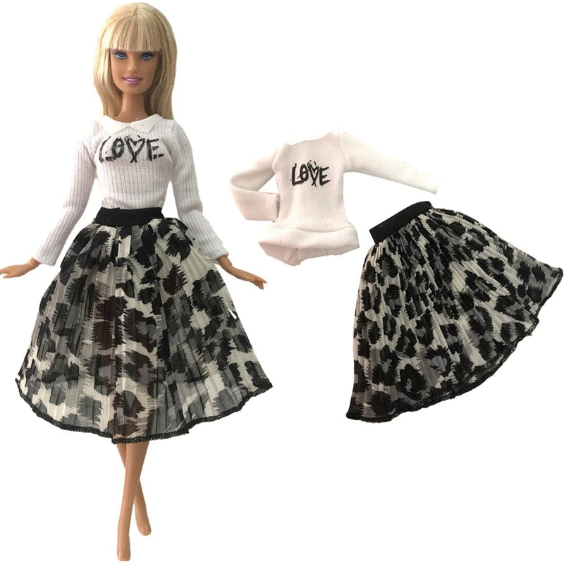 NK 1 Pcs Fashion Doll Dress  For Barbie Clothes Doll Accessories Outfit Casual Wear Shirt Party Dress  DIY Dollhouse Toys JJ - PST PS Tradings