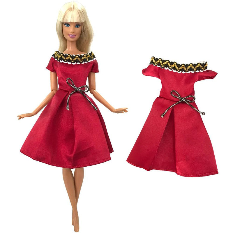 NK 1 Pcs Fashion Doll Dress  For Barbie Clothes Doll Accessories Outfit Casual Wear Shirt Party Dress  DIY Dollhouse Toys JJ - PST PS Tradings