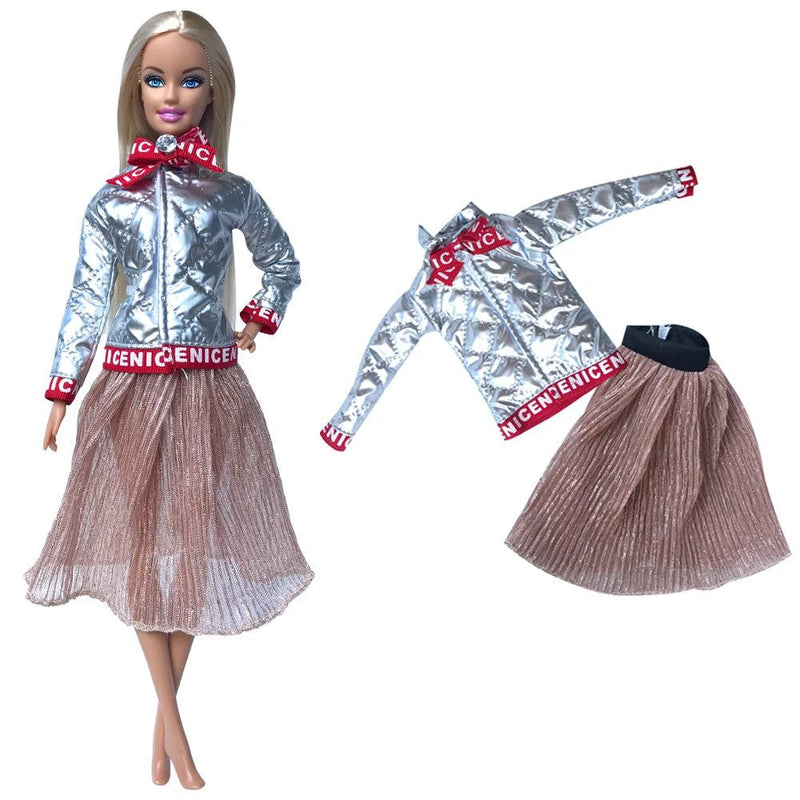 NK 1 Pcs Fashion Doll Dress  For Barbie Clothes Doll Accessories Outfit Casual Wear Shirt Party Dress  DIY Dollhouse Toys JJ - PST PS Tradings