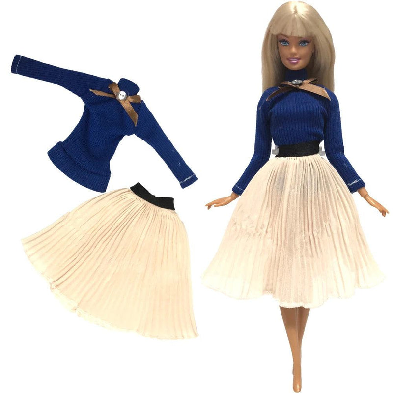 NK 1 Pcs Fashion Doll Dress  For Barbie Clothes Doll Accessories Outfit Casual Wear Shirt Party Dress  DIY Dollhouse Toys JJ - PST PS Tradings