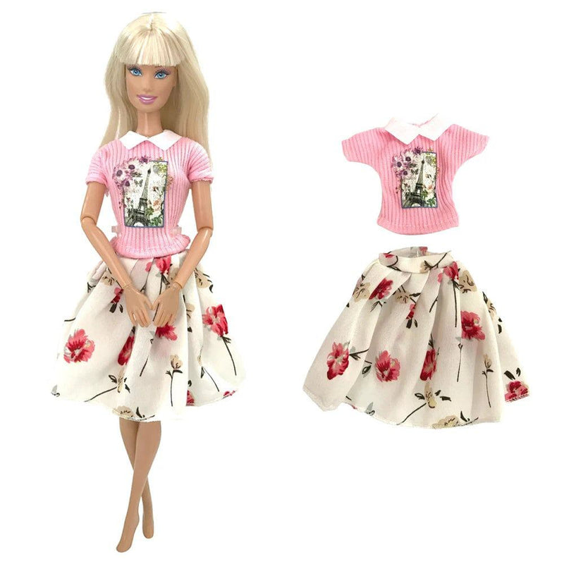 NK 1 Pcs Fashion Doll Dress  For Barbie Clothes Doll Accessories Outfit Casual Wear Shirt Party Dress  DIY Dollhouse Toys JJ - PST PS Tradings